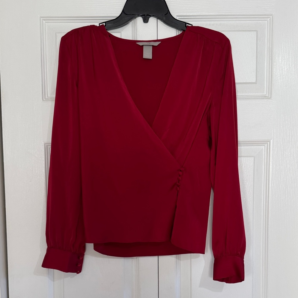 H&M Deep Red Women's Blouse